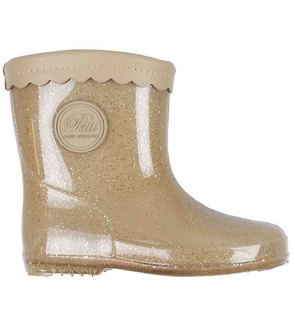 Petit by Sofie Schnoor Rubber Boots w. Lining - Nougat w. Glitte
