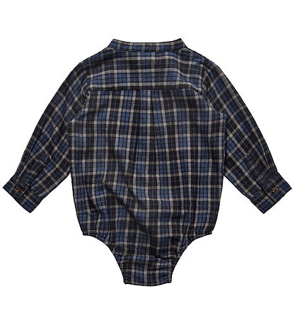 Petit by Sofie Schnoor Skjortbody L/æ - Blårutig