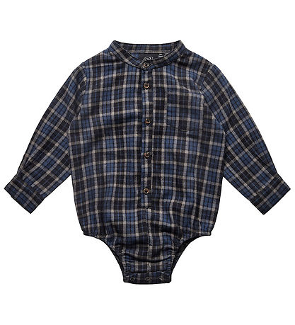 Petit by Sofie Schnoor Skjortbody L/æ - Blårutig