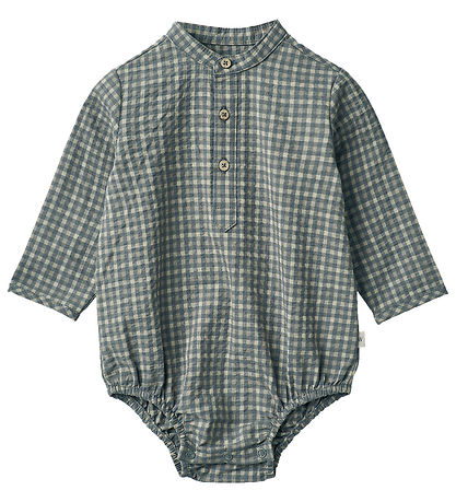 Wheat Skjortbody l/ä - Victor - Autumn Sky Check