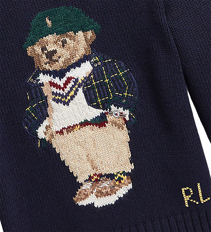 Polo Ralph Lauren Blouse - Knitted - Navy w. Soft Toy Polo Ralph Lauren Blouse - Knitted - Navy w. Soft Toy