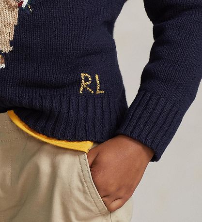 Polo Ralph Lauren Blouse - Knitted - Navy w. Soft Toy Polo Ralph Lauren Blouse - Knitted - Navy w. Soft Toy