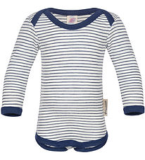 Engel Bodysuit l/s - Wool/Silk - Natural/Navy Blue Engel Bodysuit l/s - Wool/Silk - Natural/Navy Blue