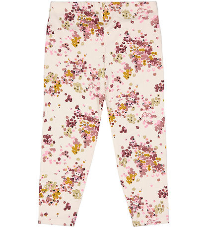 The New Siblings Leggings - TnsHerle - White Swan w. Flowers