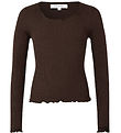 Blouse Rosemunde - Soie/Coton - Rib - Black Brown