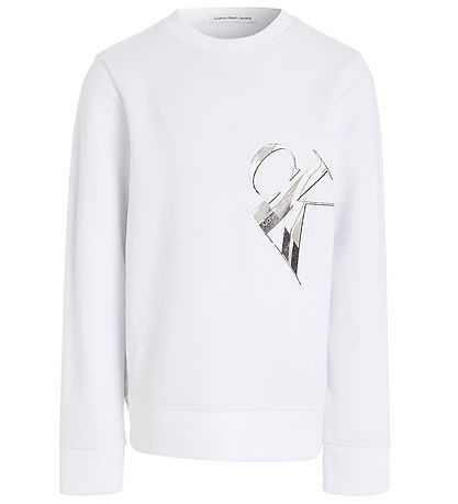 Sweat-shirt Calvin Klein - Hyper Real Monogramme - Bright White  Sweat-shirt Calvin Klein - Hyper Real Monogramme - Bright White