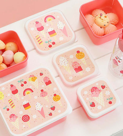 A Little Lovely Company Matboks Sett - 4 stk. - Iskrem A Little Lovely Company Matboks Sett - 4 stk. - Iskrem