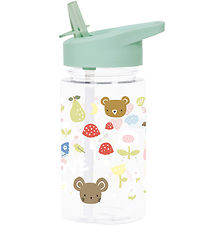 A Little Lovely Company Trinkflasche m. Strohhalme - 450 ml - Jo