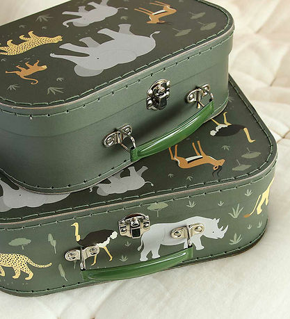 A Little Lovely Company Cardboard Suitcase - 2 pcs - 29x20/25.5x