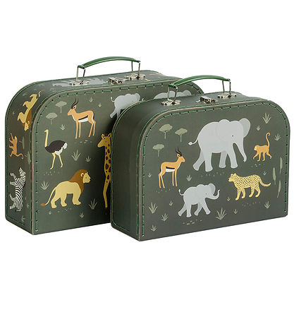 A Little Lovely Company Cardboard Suitcase - 2 pcs - 29x20/25.5x