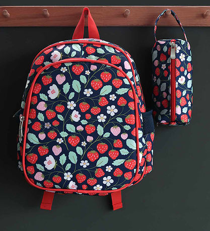 A Little Lovely Company Backpack w. Thermal pocket - Strawberrie