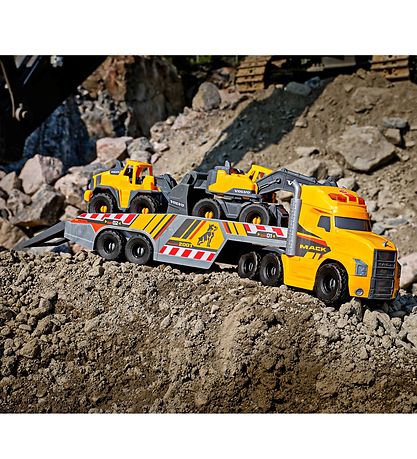 Dickie Toys Lastebil m. Arbeidsbiler - Mack/Volvo Heavy Loader T Dickie Toys Lastebil m. Arbeidsbiler - Mack/Volvo Heavy Loader T
