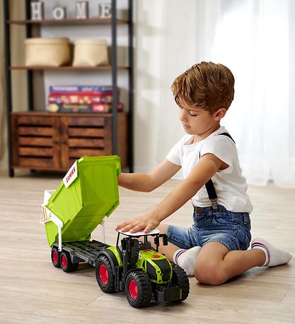 Dickie Toys Tractor - CLAAS Tractor w. Trailer - Light/Sound