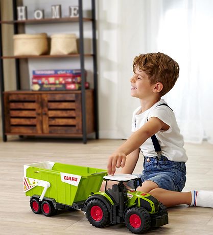 Dickie Toys Tractor - CLAAS Tractor w. Trailer - Light/Sound