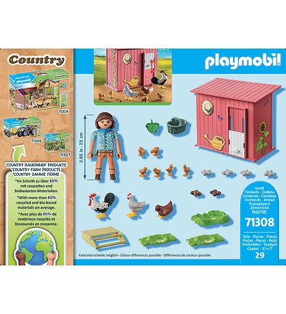Playmobil Country - Hen with Chicks - 71308 - 29 Parts