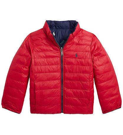 Polo Ralph Lauren Puffer Jacket - Reversible - Red/Navy w. Logos