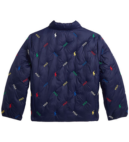 Polo Ralph Lauren Puffer Jacket - Reversible - Red/Navy w. Logos