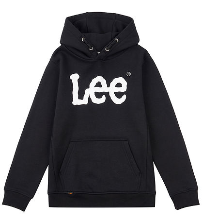 Lee Hoodie - vinglig grafik - Svart/Vit