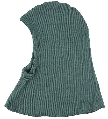 Joha Balaclava - Rib - Wool/Silk - 2-layer - Dark Green