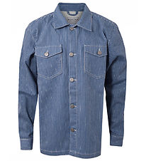Hound Shirt - Striped Overshirt - Off White/Light Blue Hound Shirt - Striped Overshirt - Off White/Light Blue
