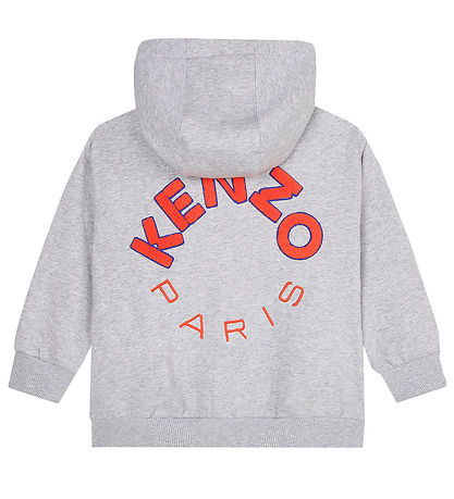Kenzo Cardigan - Grey Melange w. Orange