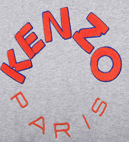 Kenzo Cardigan - Grey Melange w. Orange Kenzo Cardigan - Grey Melange w. Orange