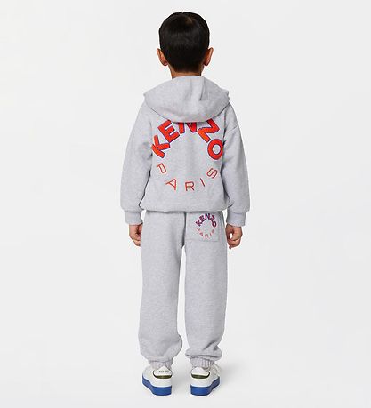 Kenzo Cardigan - Grey Melange w. Orange Kenzo Cardigan - Grey Melange w. Orange