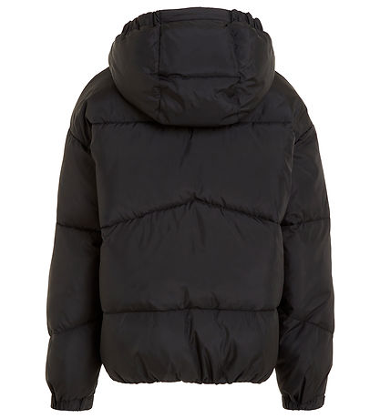Calvin Klein Fóðraður jakki - CK Short Puffer - Svart