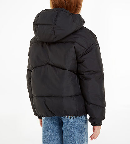Calvin Klein Fóðraður jakki - CK Short Puffer - Svart