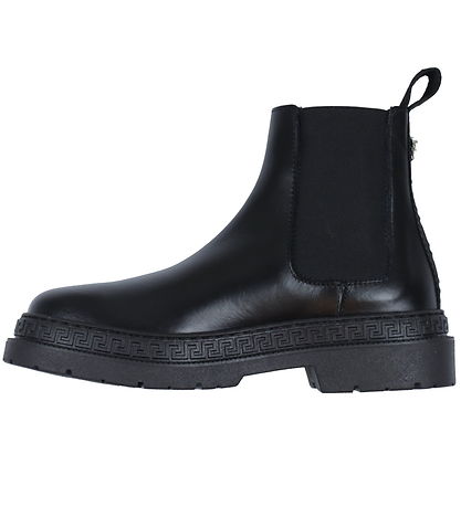 Versace Boots - Chelsea Calf - Black/Palladium