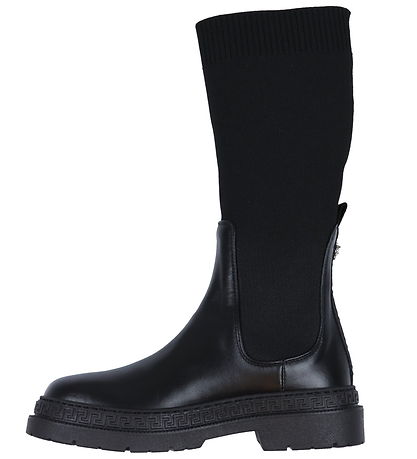 Versace Boots - Boot Calf - Black/White/Palladium