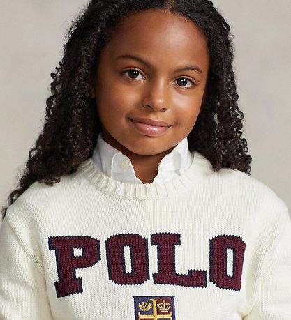 Polo Ralph Lauren Blouse - Knitted - Cream w. Polo