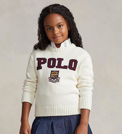 Polo Ralph Lauren Blouse - Knitted - Cream w. Polo