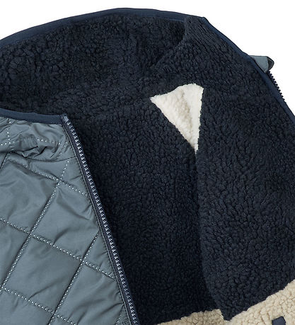 Liewood Thermal/Fleece Jacket - Jackson - Reversible - Whale Blu