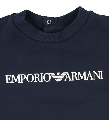 Emporio Armani Sweatshirt - Navy w. White Emporio Armani Sweatshirt - Navy w. White