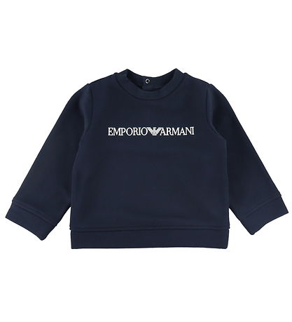 Emporio Armani Peysa - Dökkblátt M. Hvítur