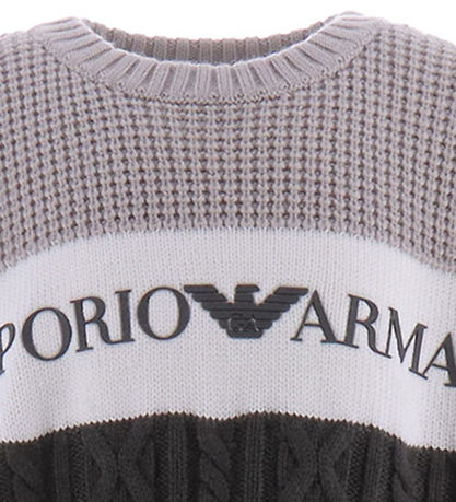 Emporio Armani Tröja - Akryl/Ull - Ränder Beige