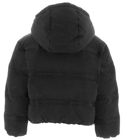 Emporio Armani Steppjacke - Schwarz m. Logo-Streifen Emporio Armani Steppjacke - Schwarz m. Logo-Streifen