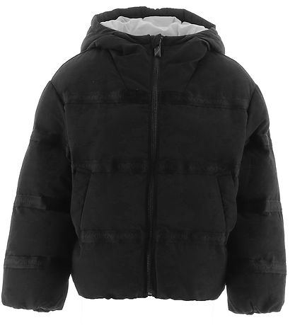 Emporio Armani Steppjacke - Schwarz m. Logo-Streifen Emporio Armani Steppjacke - Schwarz m. Logo-Streifen