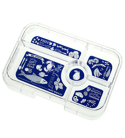 Yumbox Einlegeschale m. 5 Fächer - Tapas - Blue/Bon Appetiti
