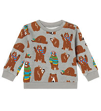 Stella McCartney Kids Sweatshirt - Grey Melange w. Bears Stella McCartney Kids Sweatshirt - Grey Melange w. Bears