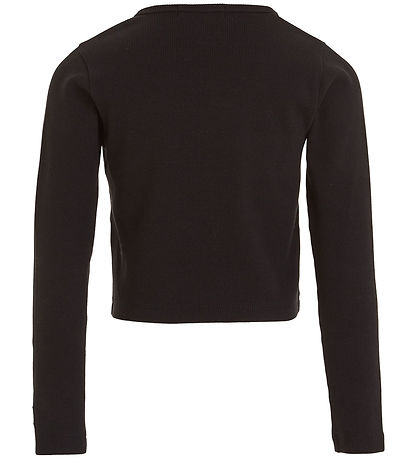 Calvin Klein Blouse - Cropped - Rib - Black
