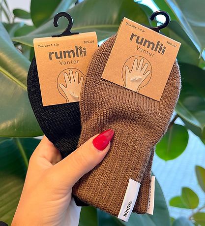 rumlii Mittens - Wool/Acrylic - Brown