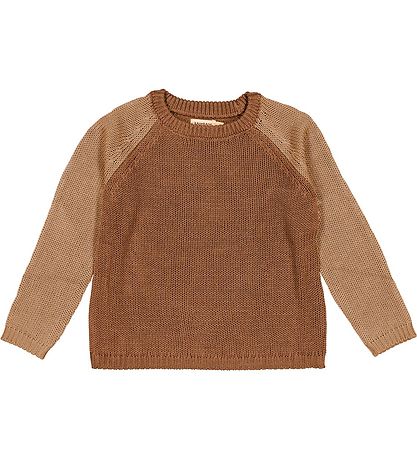 MarMar Blouse - Gebreid - Modaal Mix - Taka - Dark Fudge-blok