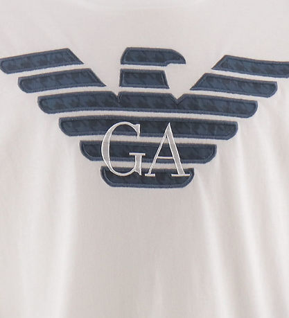 Emporio Armani T-Shirt - Weiß m. Navy Emporio Armani T-Shirt - Weiß m. Navy