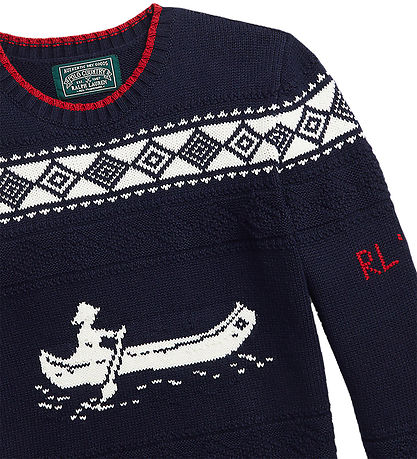 Polo Ralph Lauren Blouse - Knitted - Navy w. White