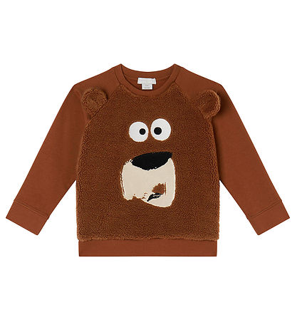 Stella McCartney Kids Collegegenser - Brun m. Bjørn/Fleece Stella McCartney Kids Collegegenser - Brun m. Bjørn/Fleece
