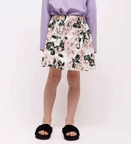 Christina Rohde Rok - Wit m. Bloemen