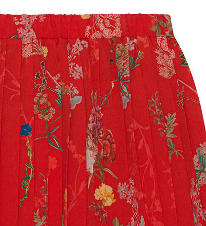 Christina Rohde Skirt - Red w. Flowers
