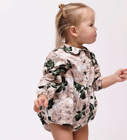 Christina Rohde Summer Romper - White w. Flowers Christina Rohde Summer Romper - White w. Flowers